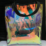 Bolsa grande holográfica efecto burbuja