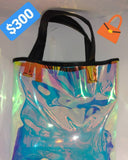 Bolsa grande holográfica efecto burbuja